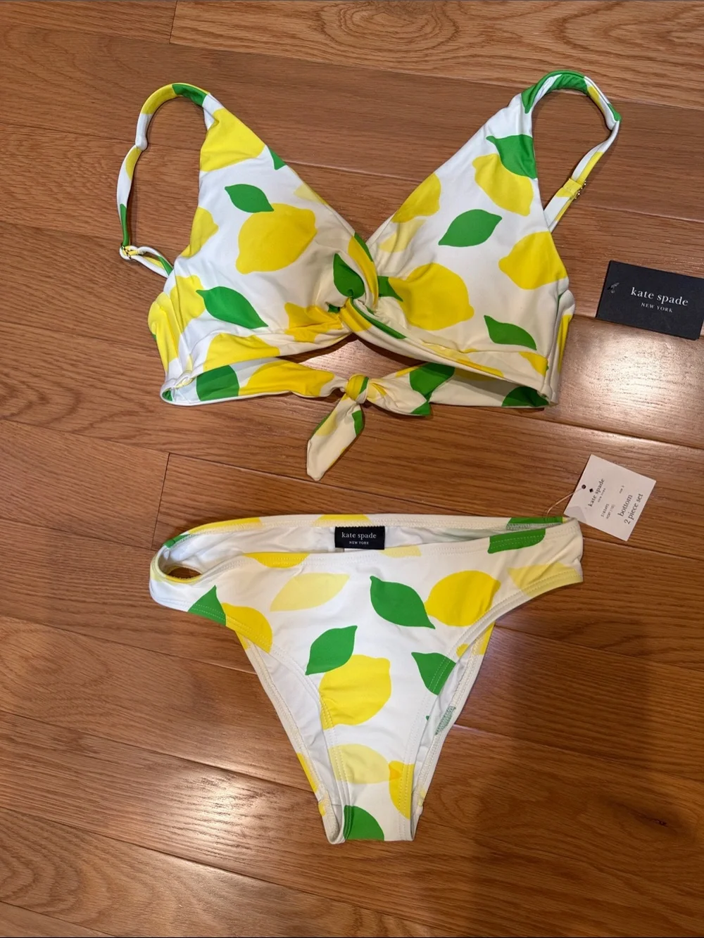 NWT Kate Spade Lemon Bikini Swimsuit